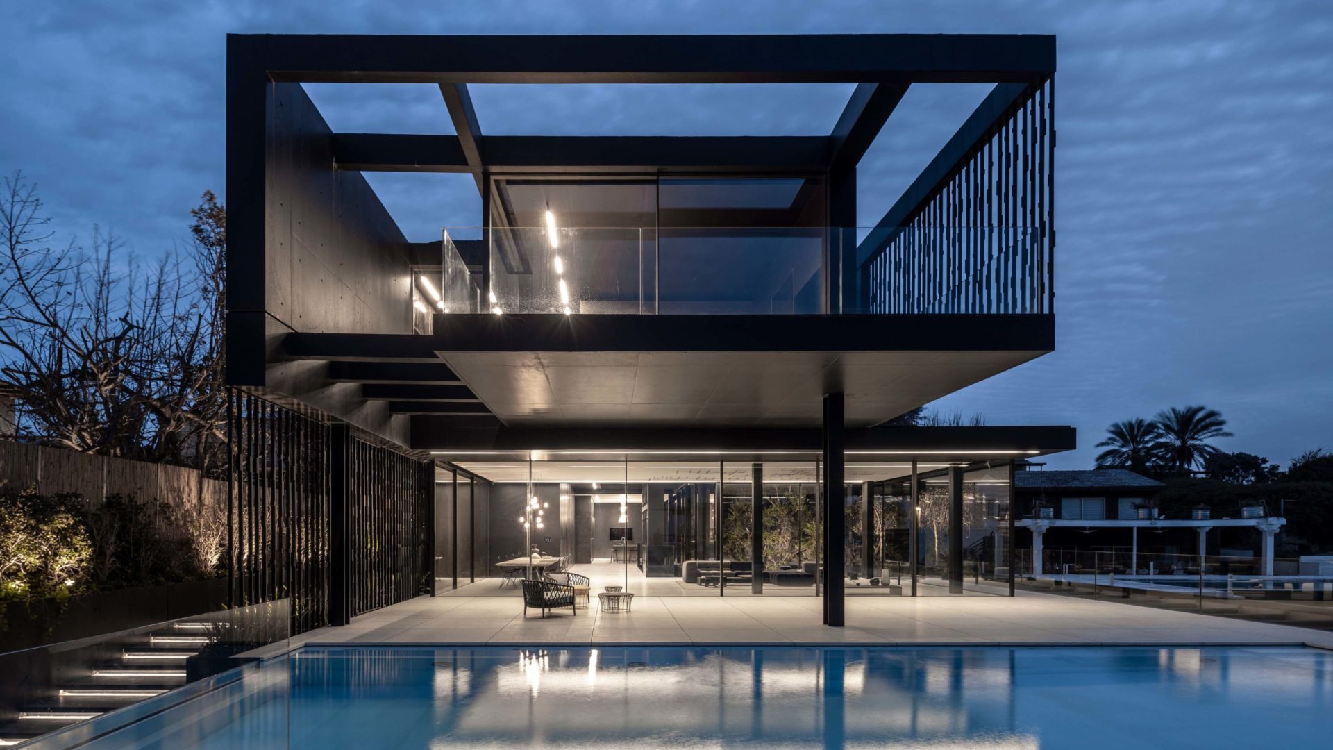 black concrete house